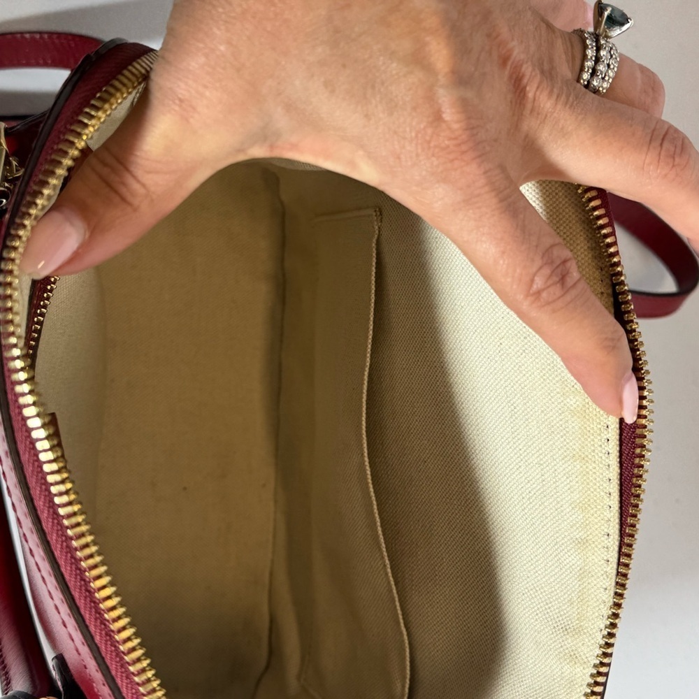 AUTHENTIC Red Leather Gucci Handbag - Picture 8 of 15